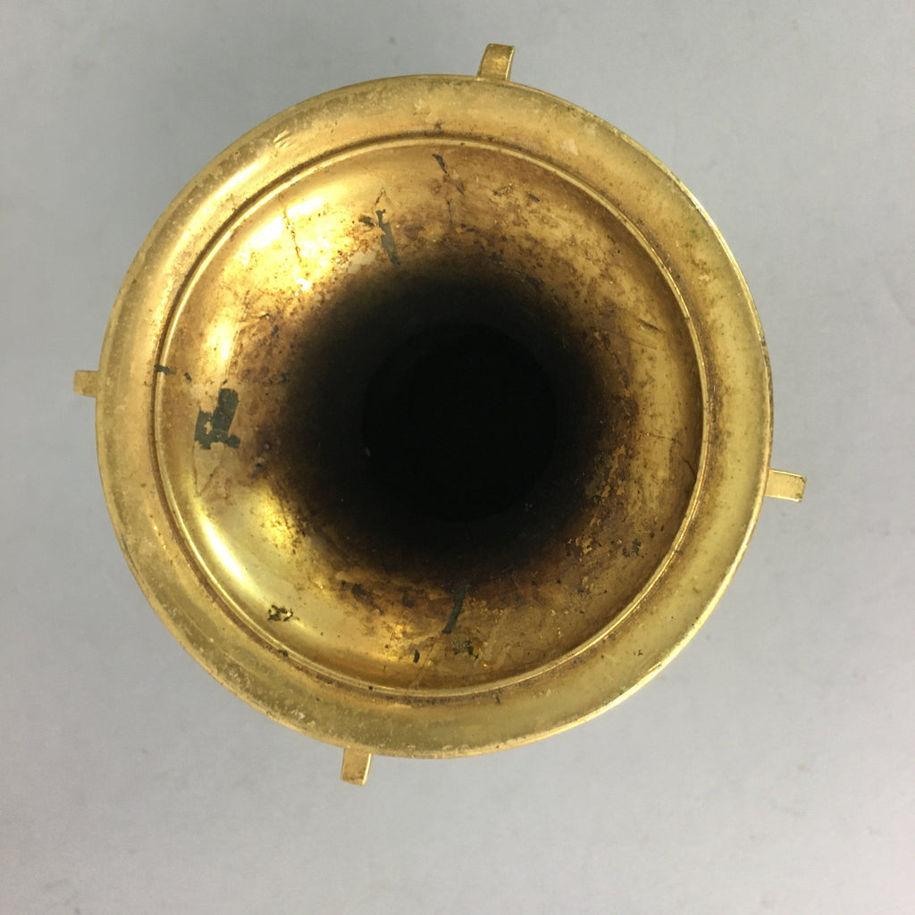 Japanese Buddhist Altar Fitting Flower Stand Vase Vtg Brass Butsudan BU55