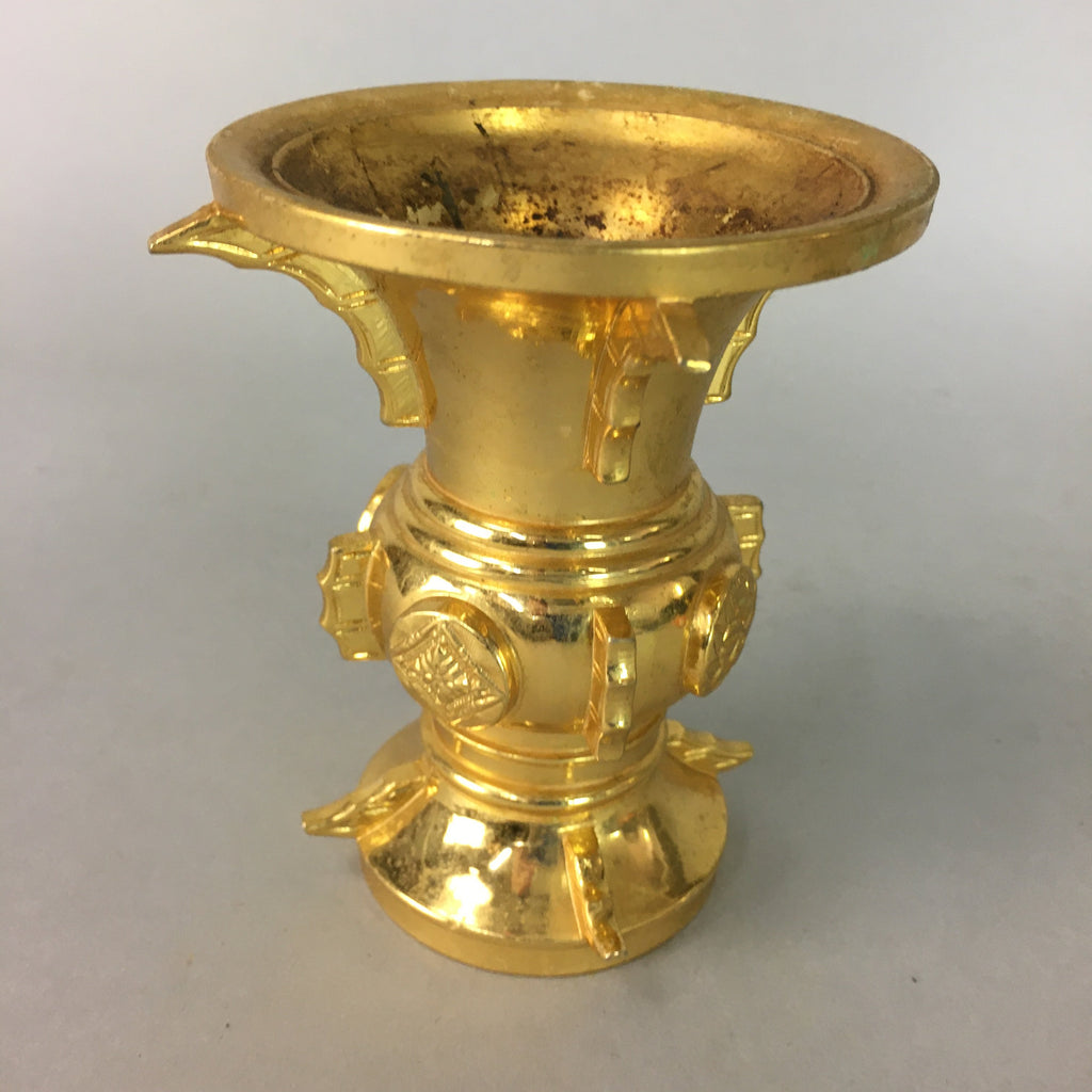 Japanese Buddhist Altar Fitting Flower Stand Vase Vtg Brass Butsudan BU55