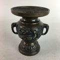 Japanese Buddhist Altar Fitting Flower Stand Vase Vtg Bronze Butsudan B914