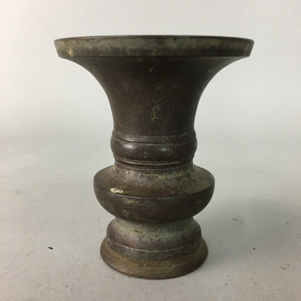 Japanese Buddhist Altar Fitting Flower Stand Vase Vtg Bronze Butsudan BU144