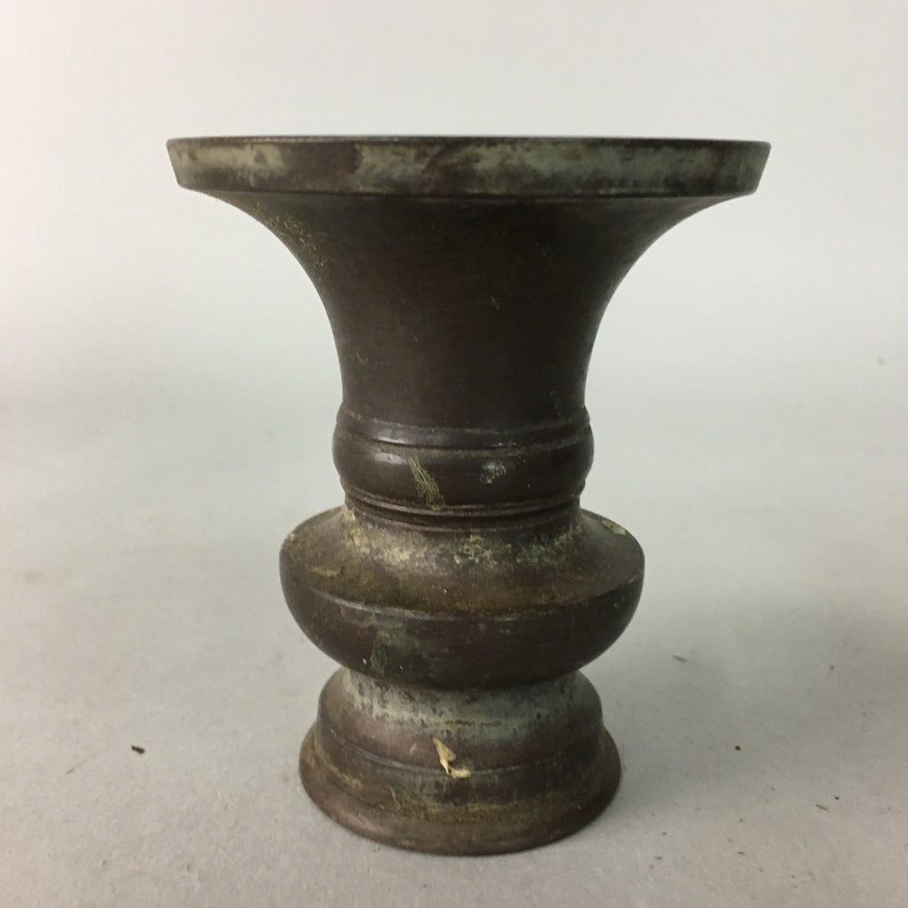 Japanese Buddhist Altar Fitting Flower Stand Vase Vtg Bronze Butsudan BU144
