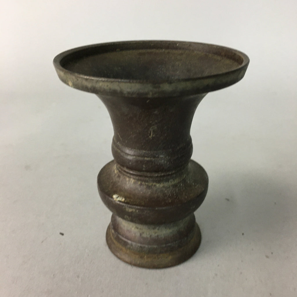 Japanese Buddhist Altar Fitting Flower Stand Vase Vtg Bronze Butsudan BU144