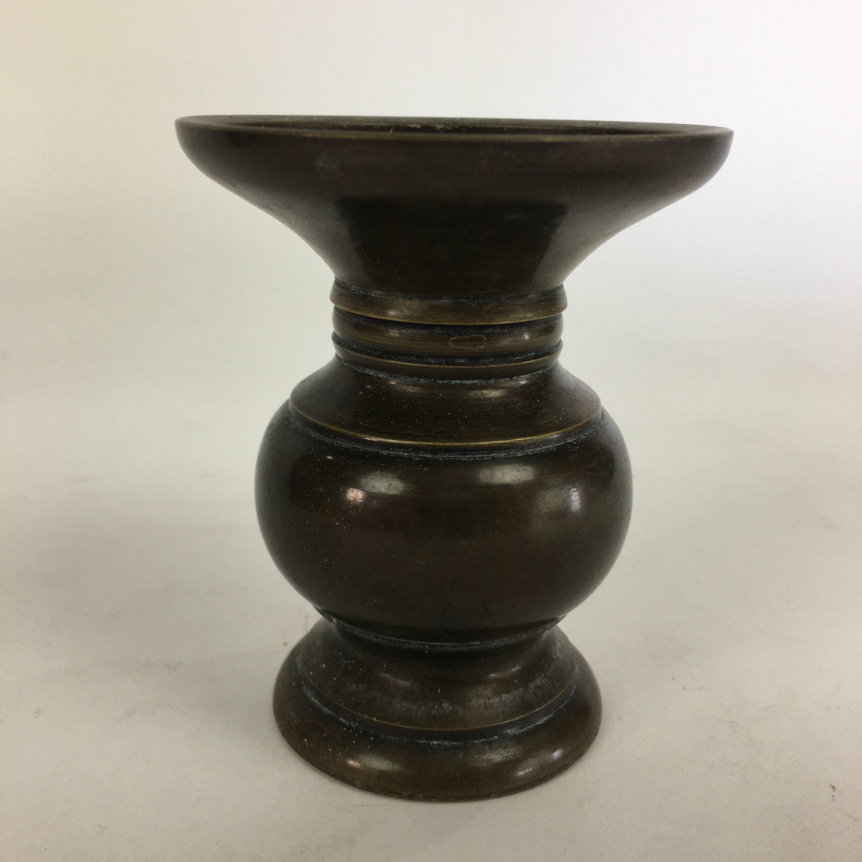 Japanese Buddhist Altar Fitting Flower Stand Vase Vtg Bronze Butsudan BU518