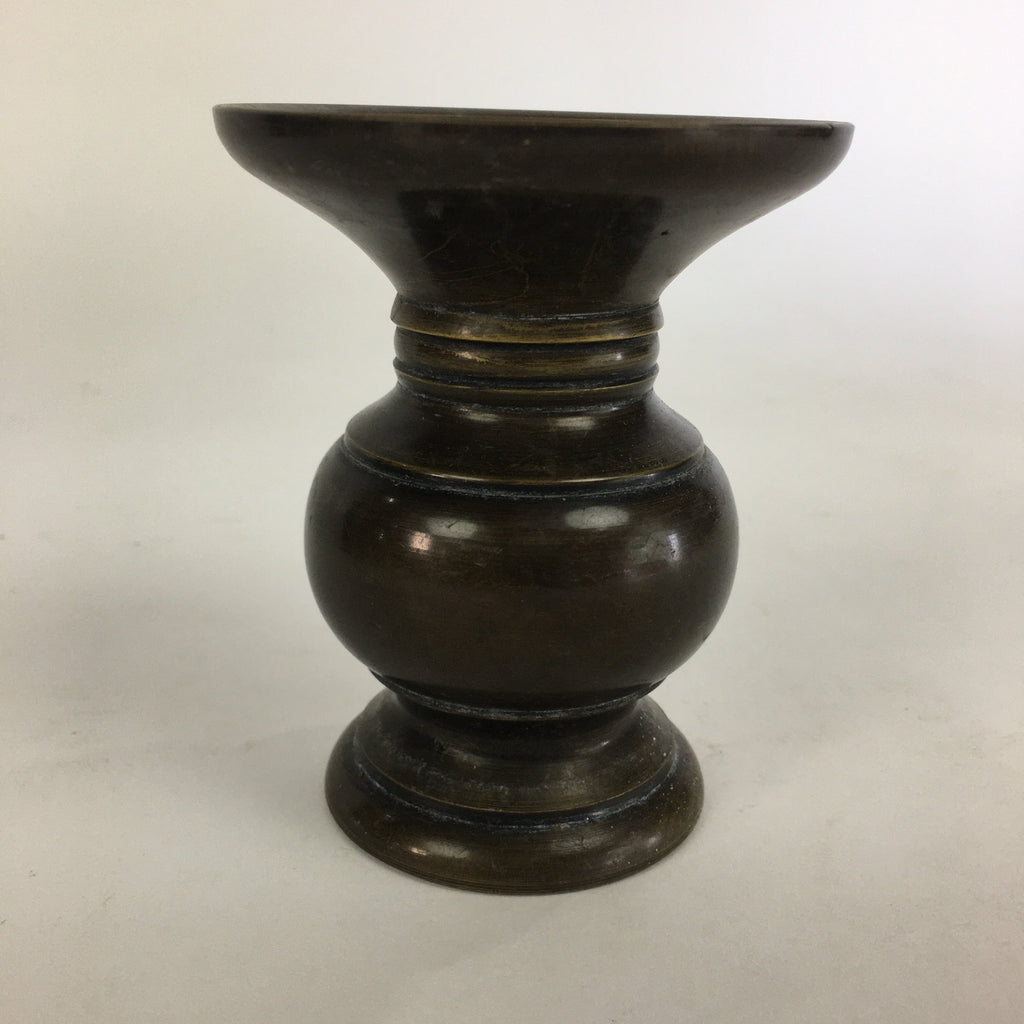 Japanese Buddhist Altar Fitting Flower Stand Vase Vtg Bronze Butsudan BU518