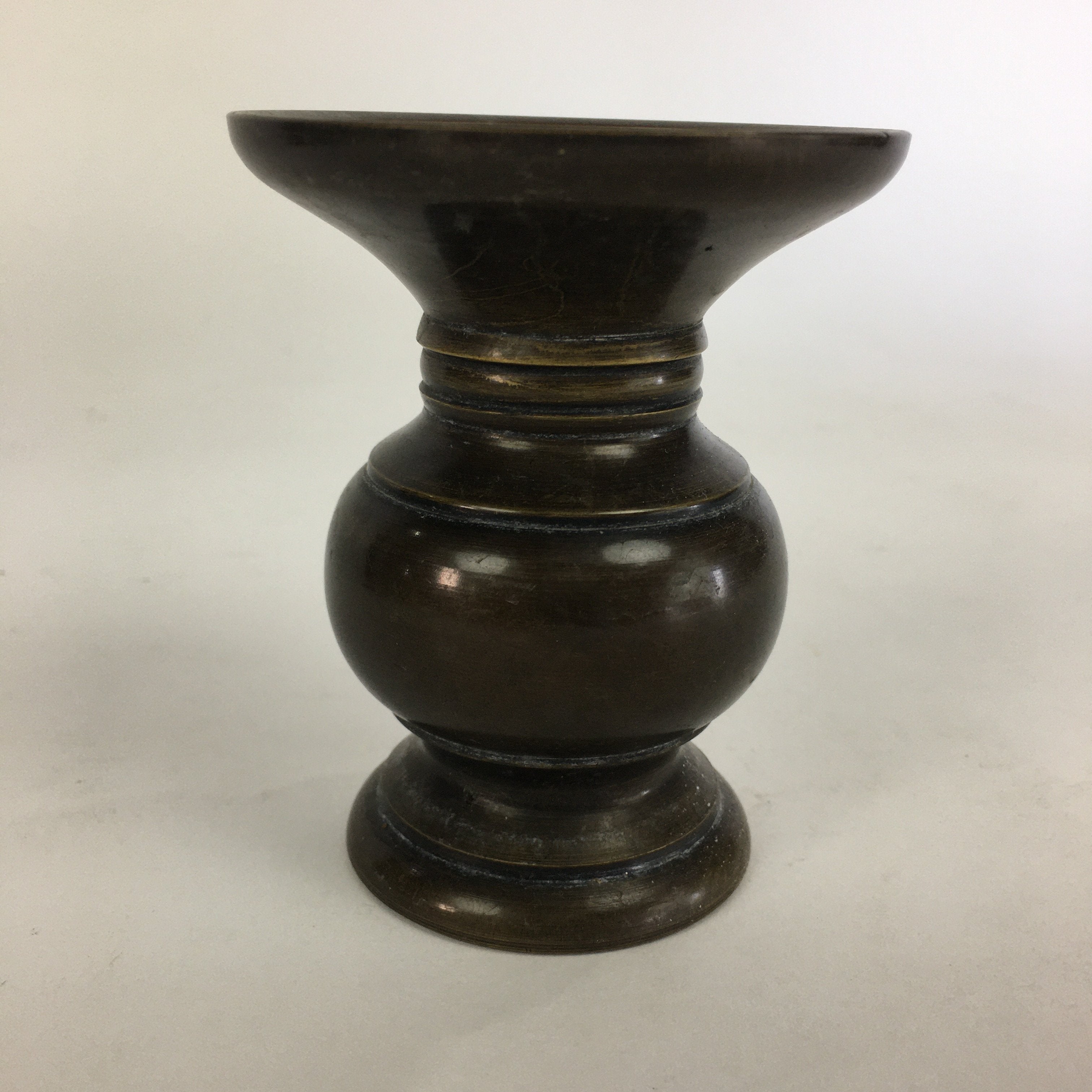 Japanese Buddhist Altar Fitting Flower Stand Vase Vtg Bronze Butsudan BU518