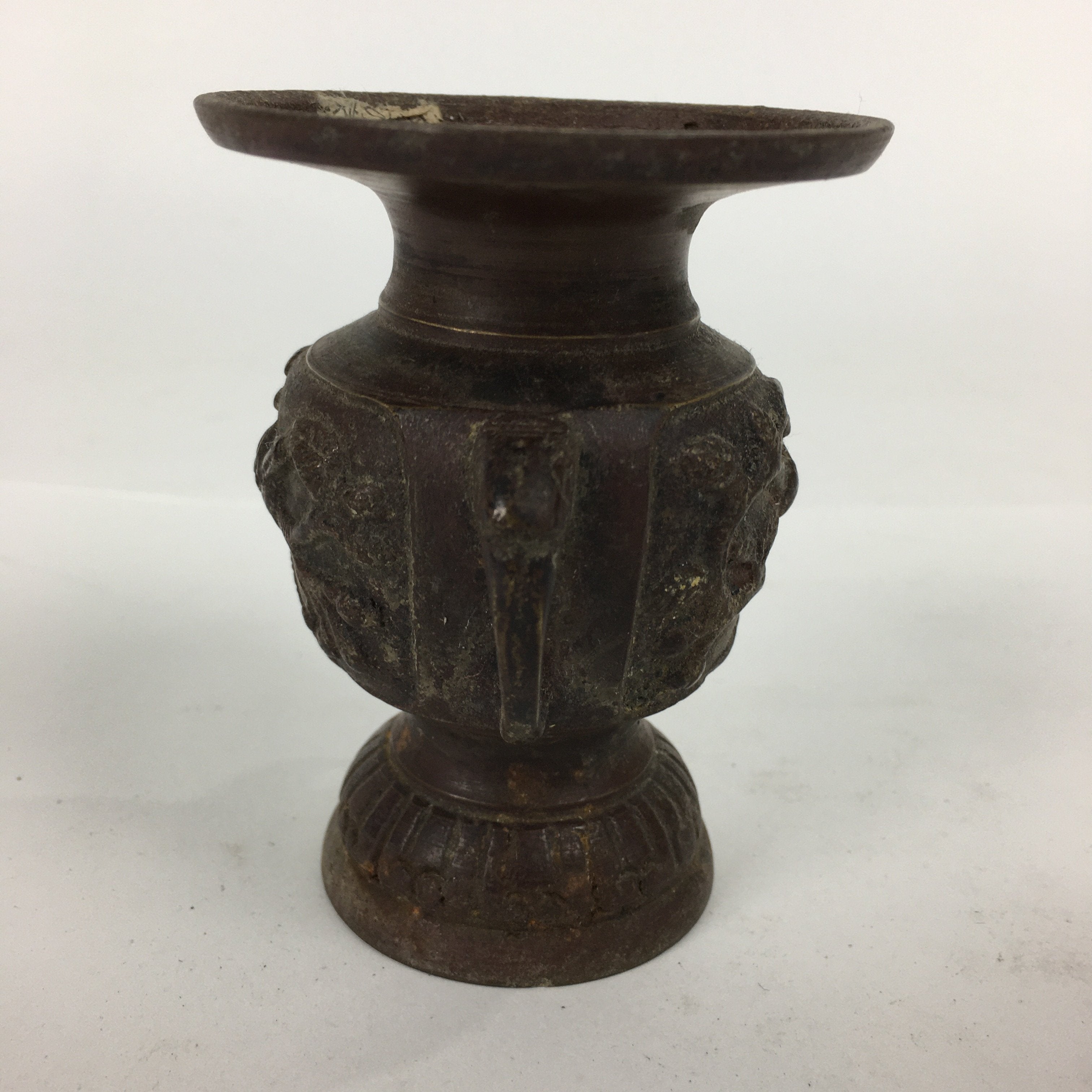 Japanese Buddhist Altar Fitting Flower Stand Vase Vtg Bronze Butsudan BU578