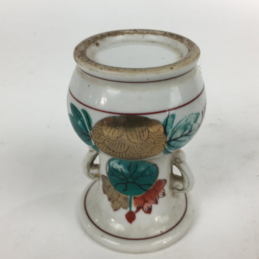 Japanese Buddhist Altar Fitting Flower Stand Vase Vtg Porcelain Butsudan BU552