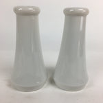 Japanese Buddhist Altar Fitting Flower Vase 2pc Set Vtg Porcelain Kabin Butsudan