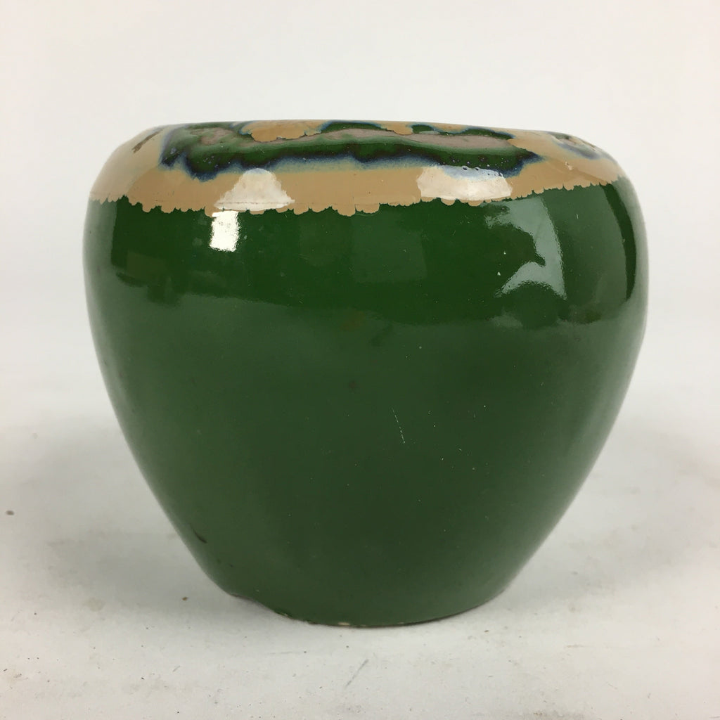 Japanese Buddhist Altar Fitting Incense Burner Vtg Koro Butsudan Green BU617