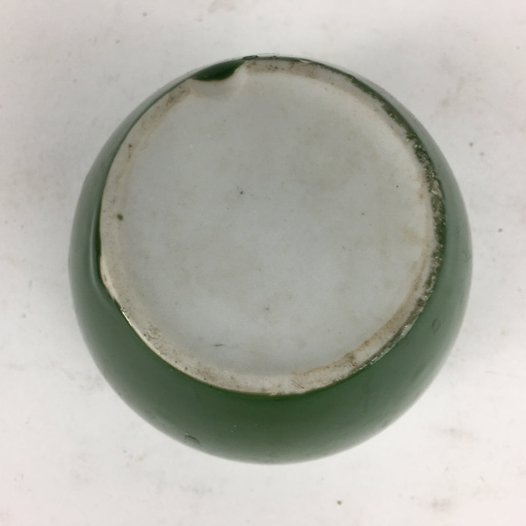 Japanese Buddhist Altar Fitting Incense Burner Vtg Koro Butsudan Green BU617