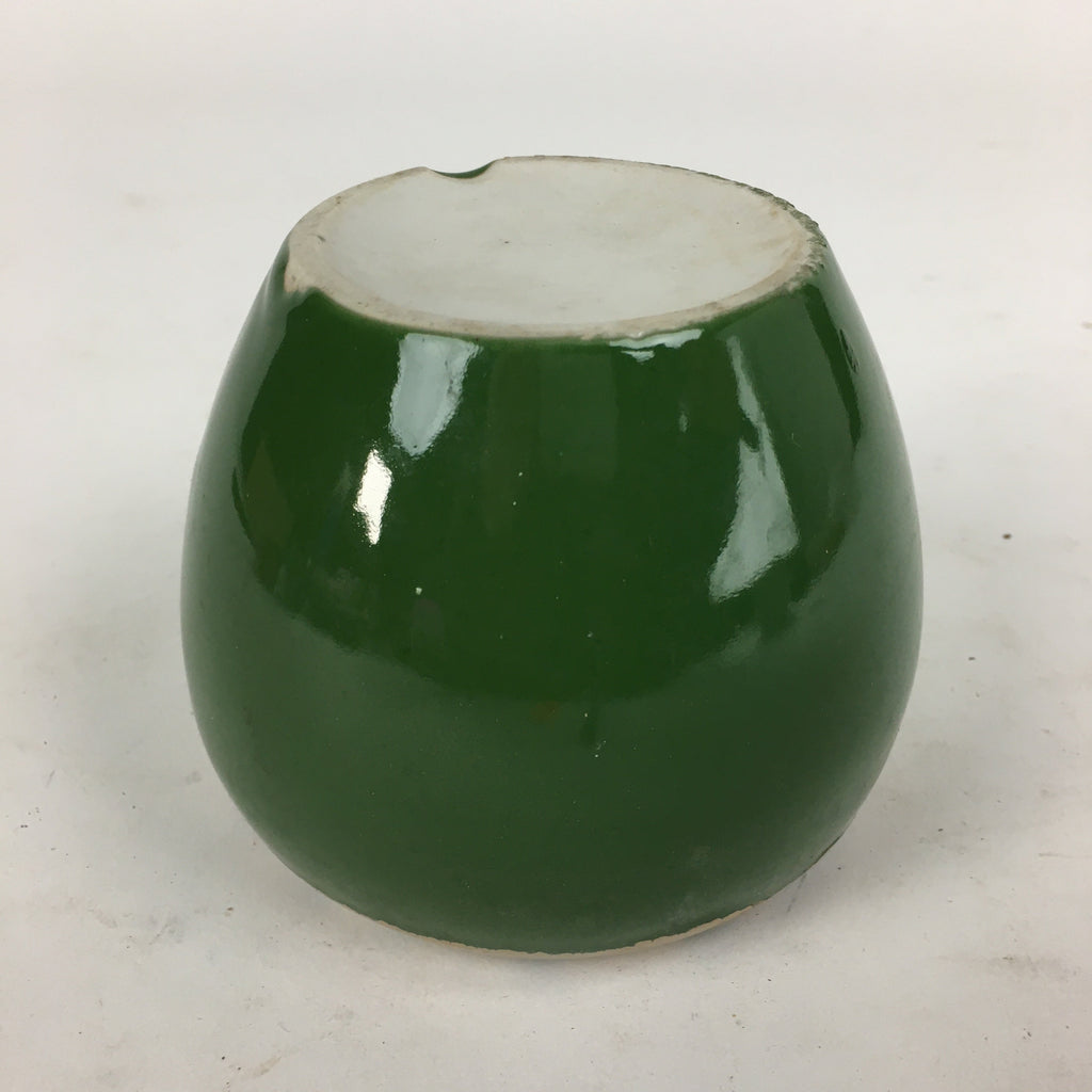 Japanese Buddhist Altar Fitting Incense Burner Vtg Koro Butsudan Green BU617
