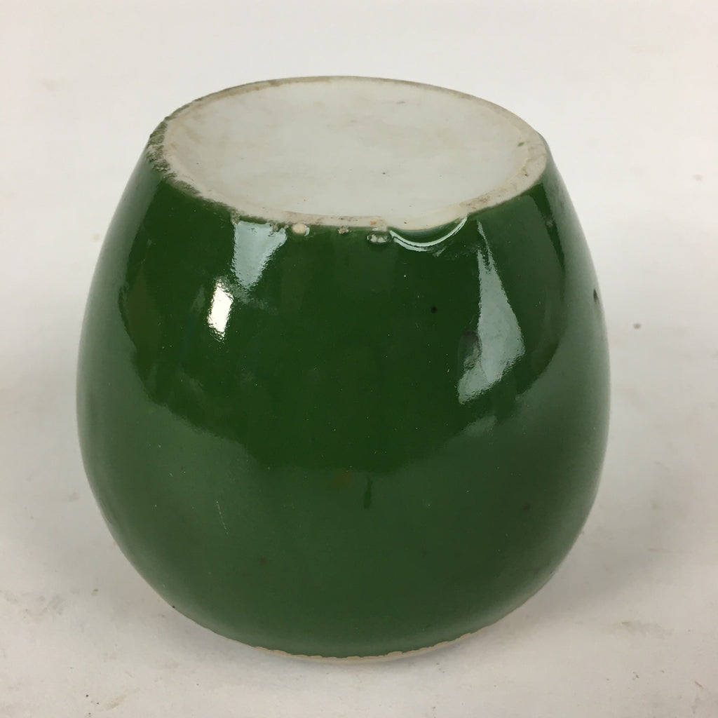 Japanese Buddhist Altar Fitting Incense Burner Vtg Koro Butsudan Green BU617