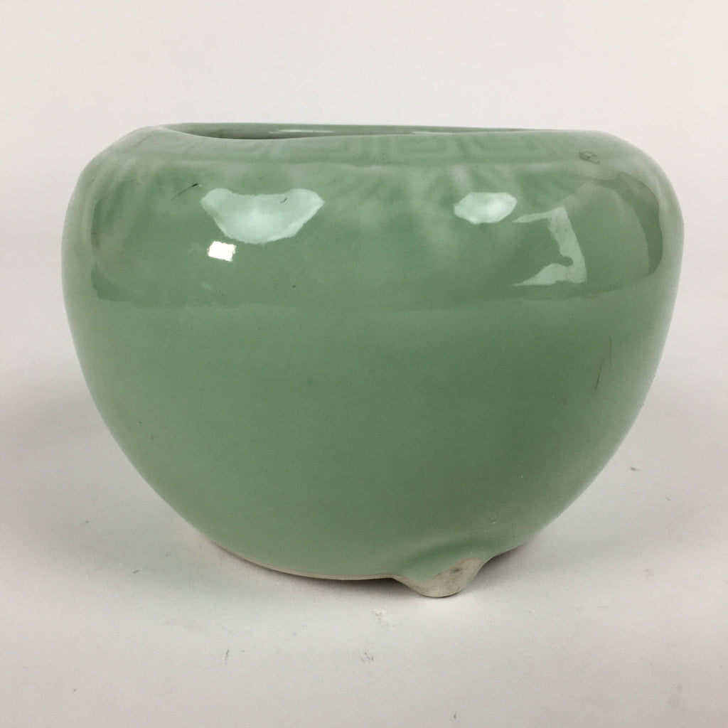Japanese Buddhist Altar Fitting Incense Burner Vtg Koro Butsudan Light Green BU6