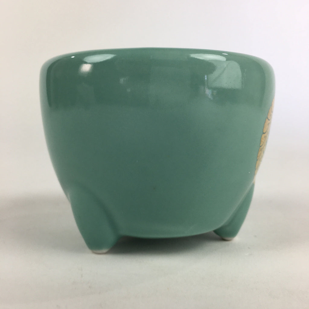 Japanese Buddhist Altar Fitting Incense Burner Vtg Koro Light Green BU693