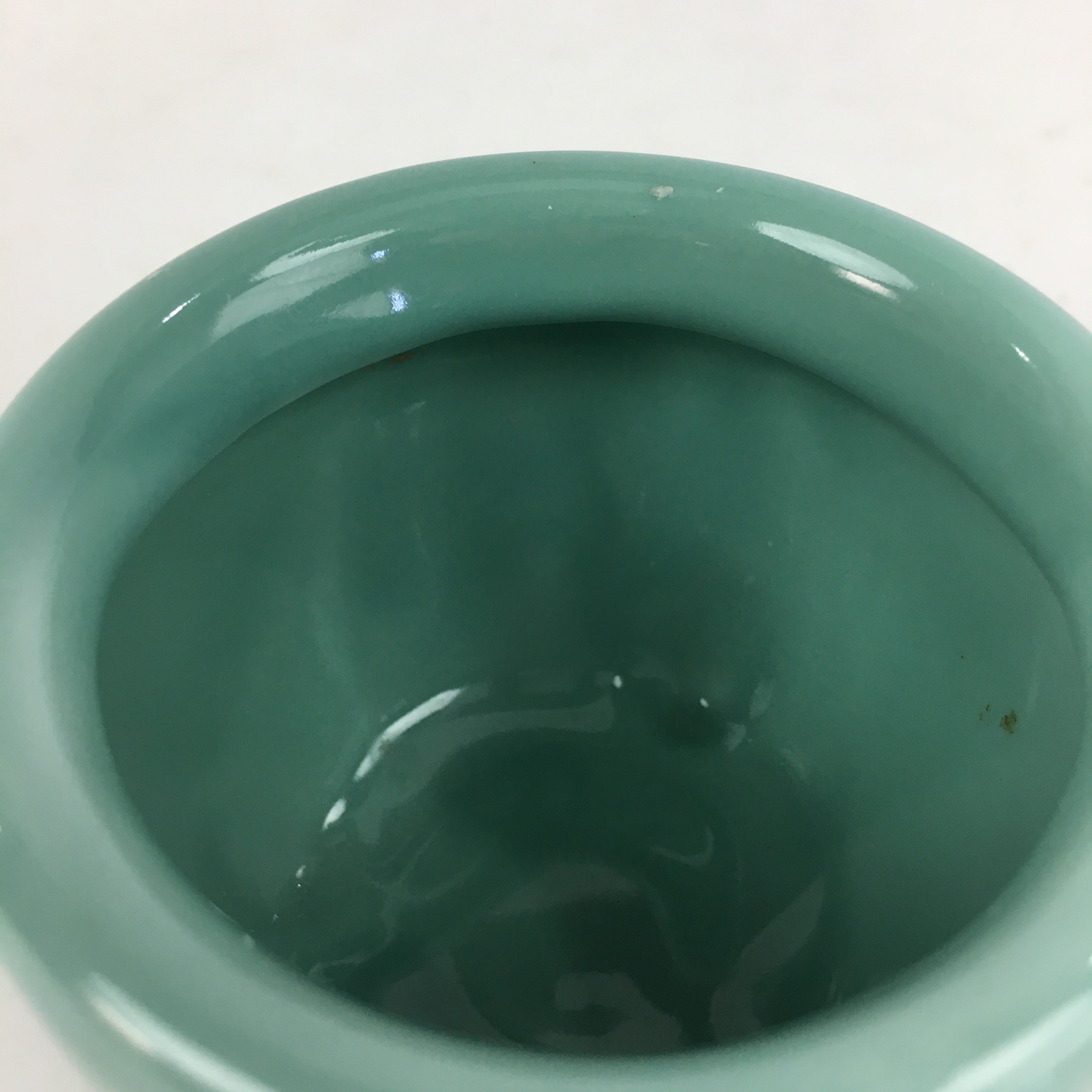 Japanese Buddhist Altar Fitting Incense Burner Vtg Koro Light Green BU693