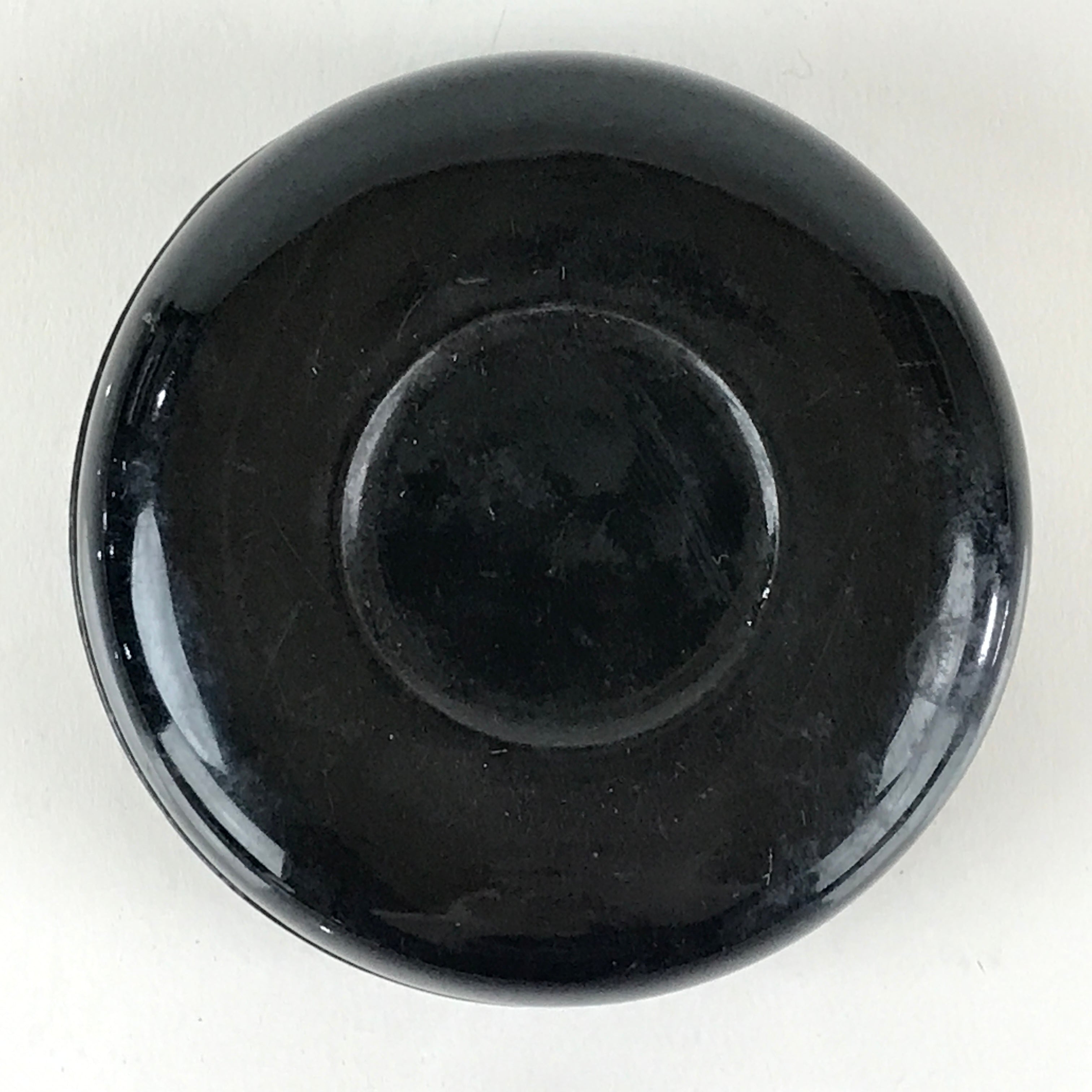 Japanese Buddhist Altar Fitting Incense Container Vtg Round Kogo Black BU812