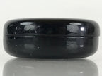 Japanese Buddhist Altar Fitting Incense Container Vtg Round Kogo Black BU812