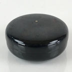 Japanese Buddhist Altar Fitting Incense Container Vtg Round Kogo Black BU812