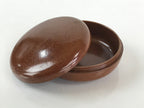 Japanese Buddhist Altar Fitting Incense Container Vtg Round Kogo Brown BU811