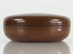 Japanese Buddhist Altar Fitting Incense Container Vtg Round Kogo Brown BU811