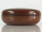 Japanese Buddhist Altar Fitting Incense Container Vtg Round Kogo Brown BU811
