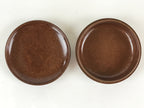 Japanese Buddhist Altar Fitting Incense Container Vtg Round Kogo Brown BU811