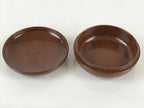 Japanese Buddhist Altar Fitting Incense Container Vtg Round Kogo Brown BU811