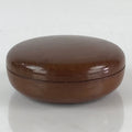 Japanese Buddhist Altar Fitting Incense Container Vtg Round Kogo Brown BU811