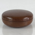 Japanese Buddhist Altar Fitting Incense Container Vtg Round Kogo Brown BU811