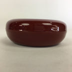 Japanese Buddhist Altar Fitting Incense Container Vtg Round Kogo Red BU525