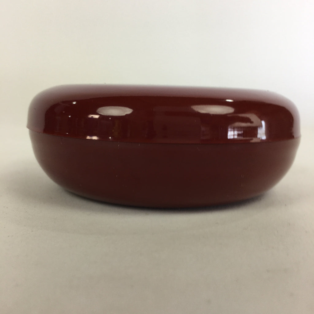 Japanese Buddhist Altar Fitting Incense Container Vtg Round Kogo Red BU525