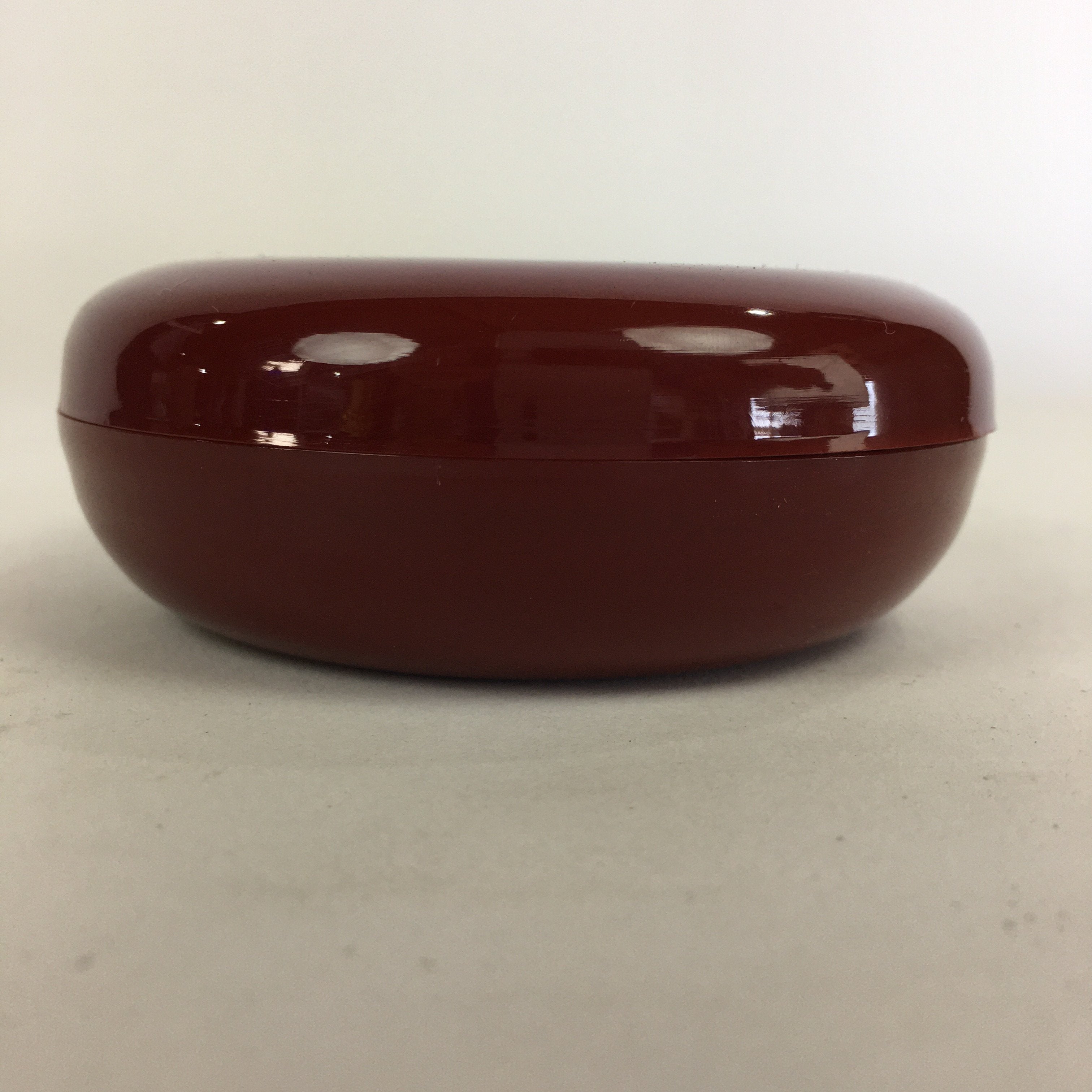 Japanese Buddhist Altar Fitting Incense Container Vtg Round Kogo Red BU525