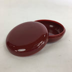 Japanese Buddhist Altar Fitting Incense Container Vtg Round Kogo Red BU525
