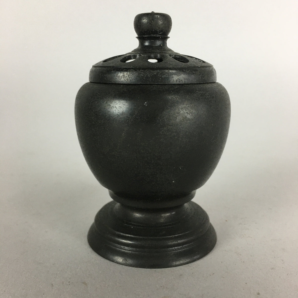 Japanese Buddhist Altar Fitting Metal Incense Burner Vtg Bronze Koro BU434