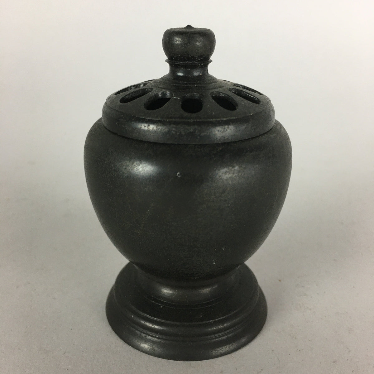 Japanese Buddhist Altar Fitting Metal Incense Burner Vtg Bronze Koro BU434