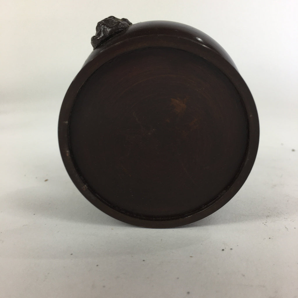 Japanese Buddhist Altar Fitting Metal Incense Burner Vtg Bronze Koro BU505
