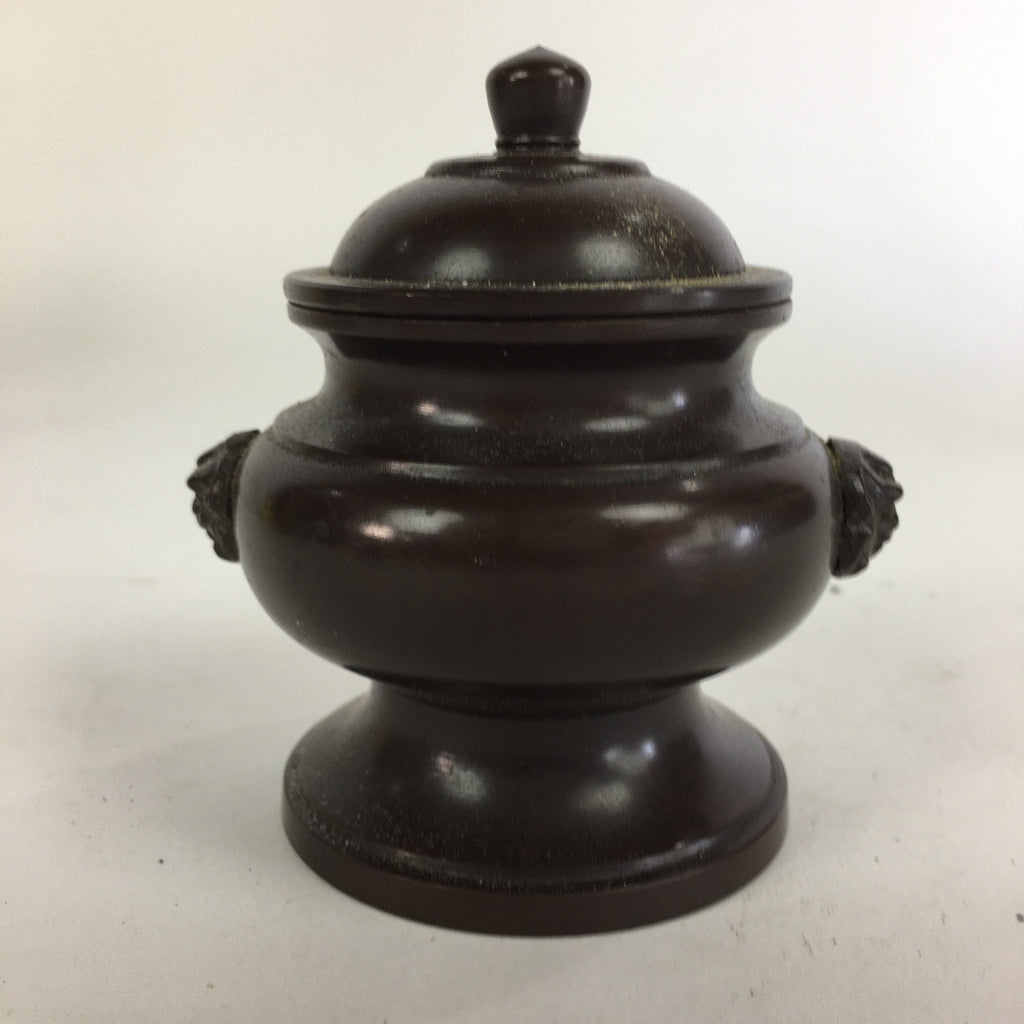 Japanese Buddhist Altar Fitting Metal Incense Burner Vtg Bronze Koro BU505