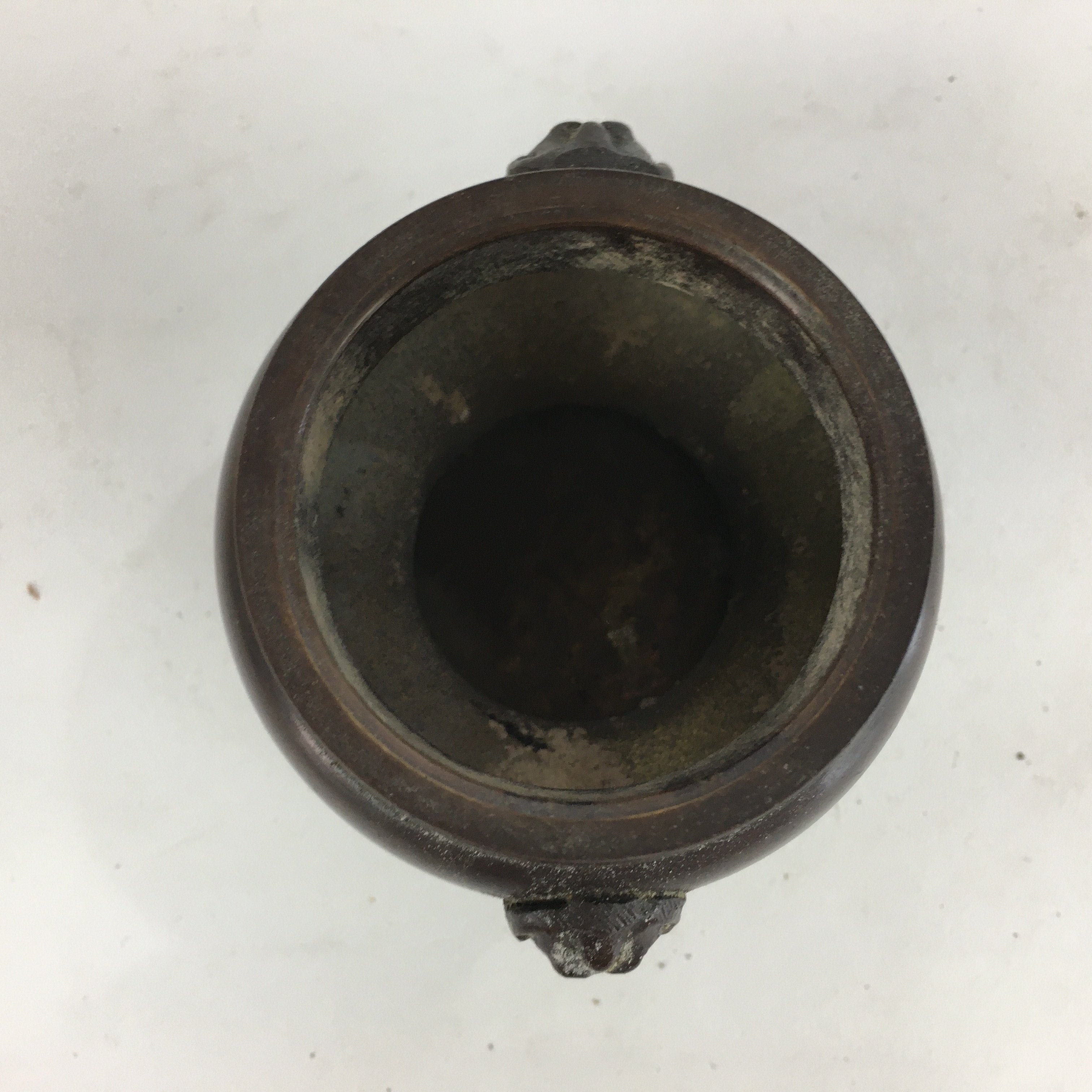 Japanese Buddhist Altar Fitting Metal Incense Burner Vtg Bronze Koro BU505