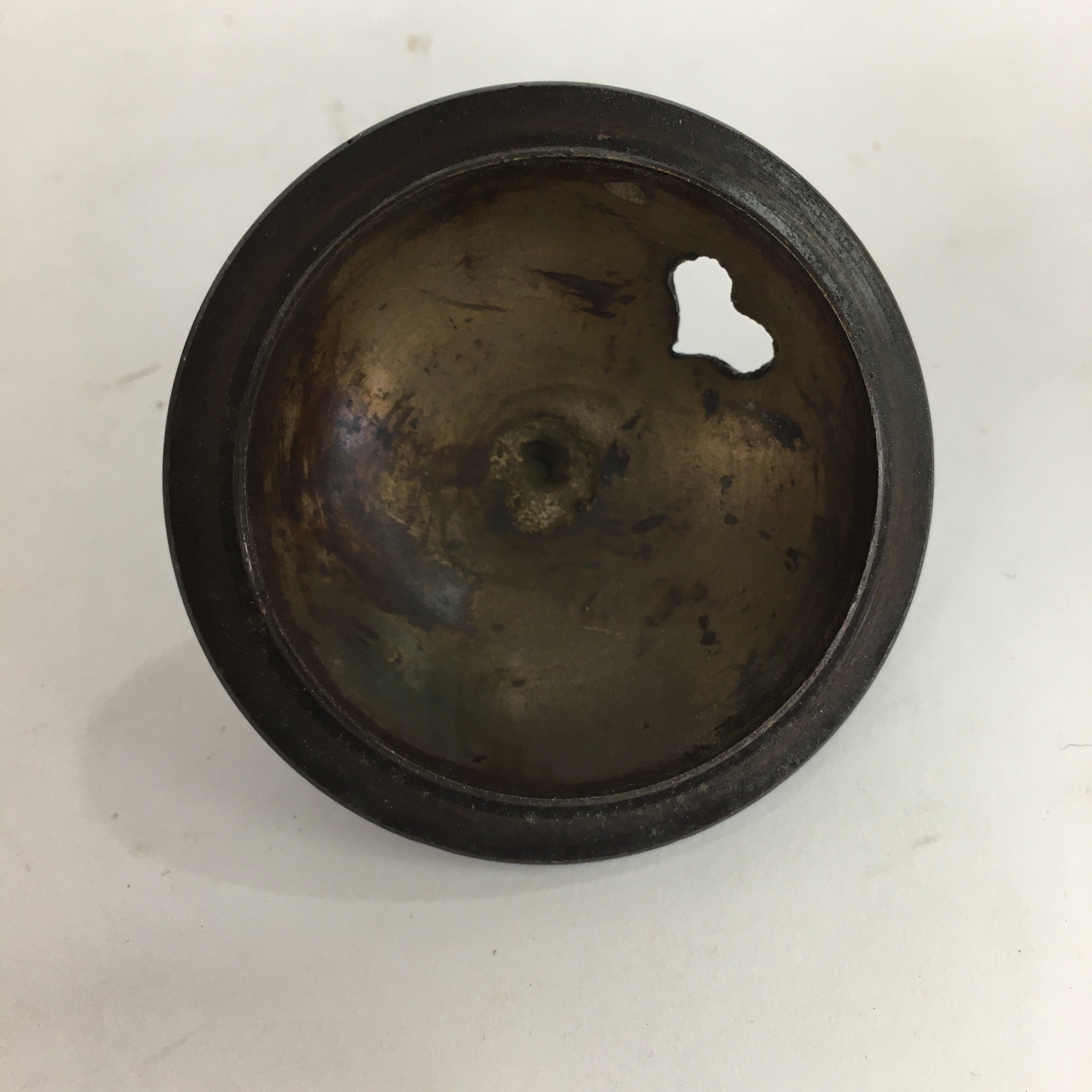 Japanese Buddhist Altar Fitting Metal Incense Burner Vtg Bronze Koro BU505