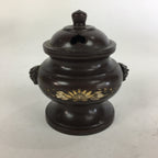Japanese Buddhist Altar Fitting Metal Incense Burner Vtg Bronze Koro BU505