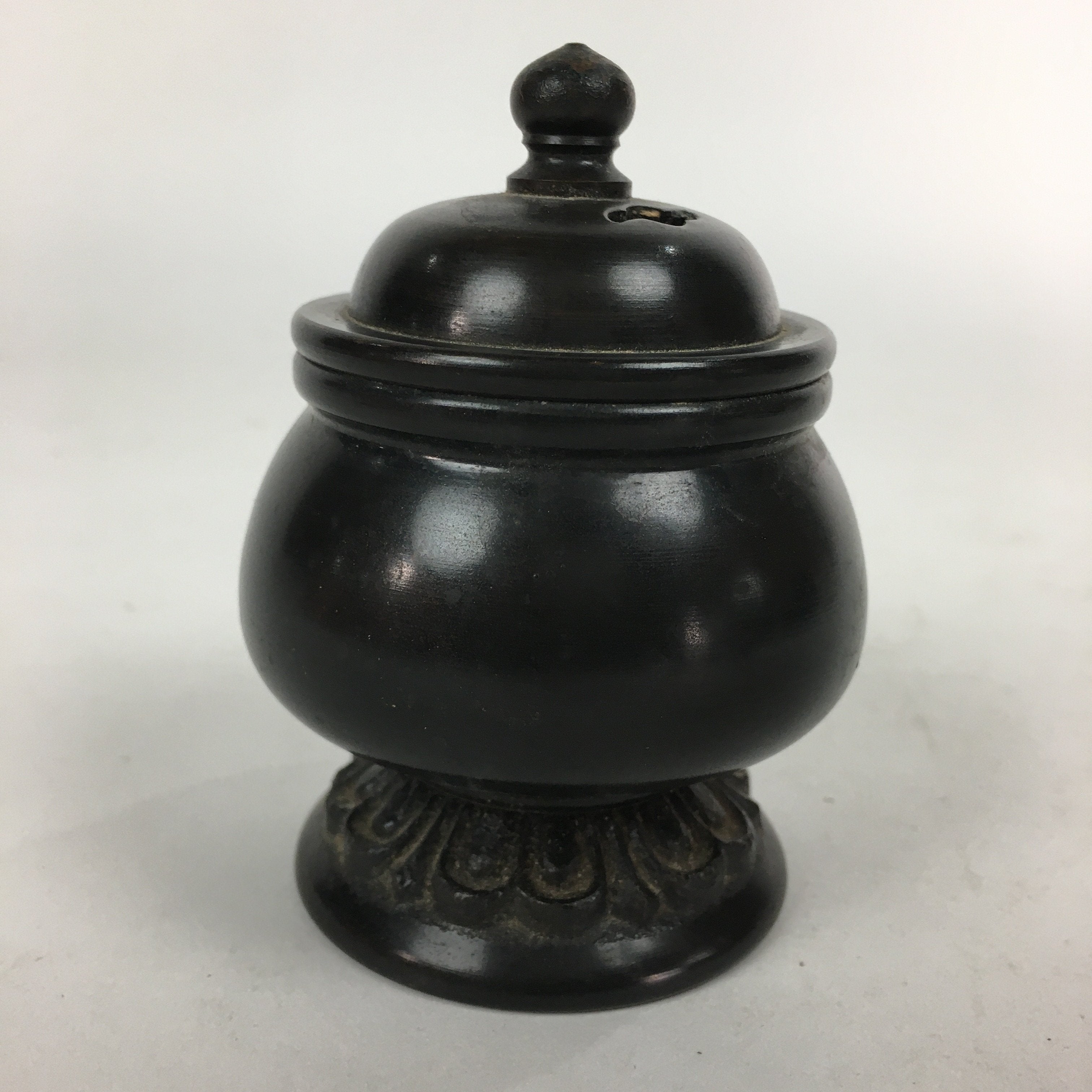 Japanese Buddhist Altar Fitting Metal Incense Burner Vtg Bronze Koro BU550