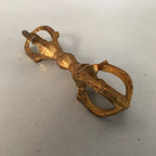 Japanese Buddhist Altar Fitting Mitsuko Charm Against Evil Brass Gold BU364