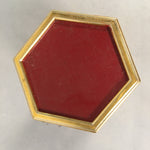 Japanese Buddhist Altar Fitting Offering Stand Vtg Hexagon Butsugu BU380