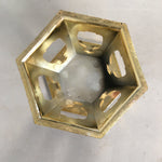 Japanese Buddhist Altar Fitting Offering Stand Vtg Hexagon Butsugu BU380