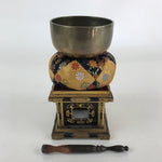 Japanese Buddhist Altar Fitting Orin Bell Singing Bowl Pillow Striker Stand BU835