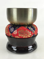 Japanese Buddhist Altar Fitting Orin Bell Vtg Singing Bowl Pillow Striker Stand