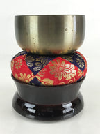 Japanese Buddhist Altar Fitting Orin Bell Vtg Singing Bowl Pillow Striker Stand