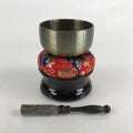 Japanese Buddhist Altar Fitting Orin Bell Vtg Singing Bowl Pillow Striker Stand