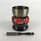 Japanese Buddhist Altar Fitting Orin Bell Vtg Singing Bowl Pillow Striker Stand