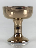 Japanese Buddhist Altar Fitting Porcelain Rice Offering Cup Vtg Gold QT151